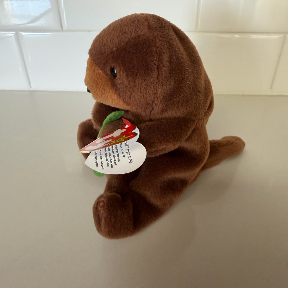 Ty Beanie Babies Seaweed The Otter With Tag Errors, Style - 4080 - Picture 4 of 9